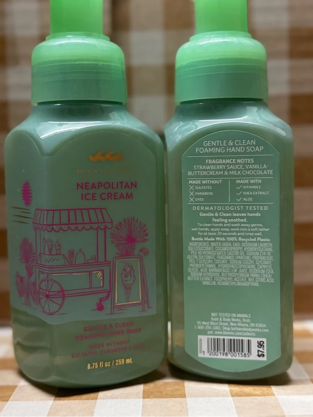 NEW B&BW (2) Neapolitan Ice Cream foaming hand soaps